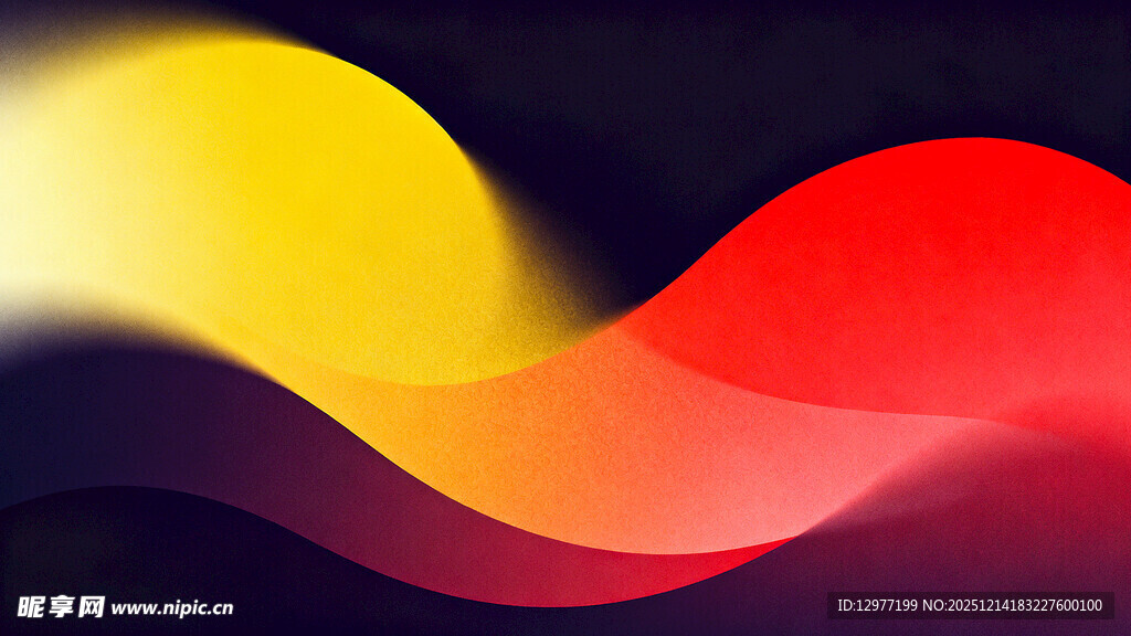 绚丽渐变波浪动感背景图