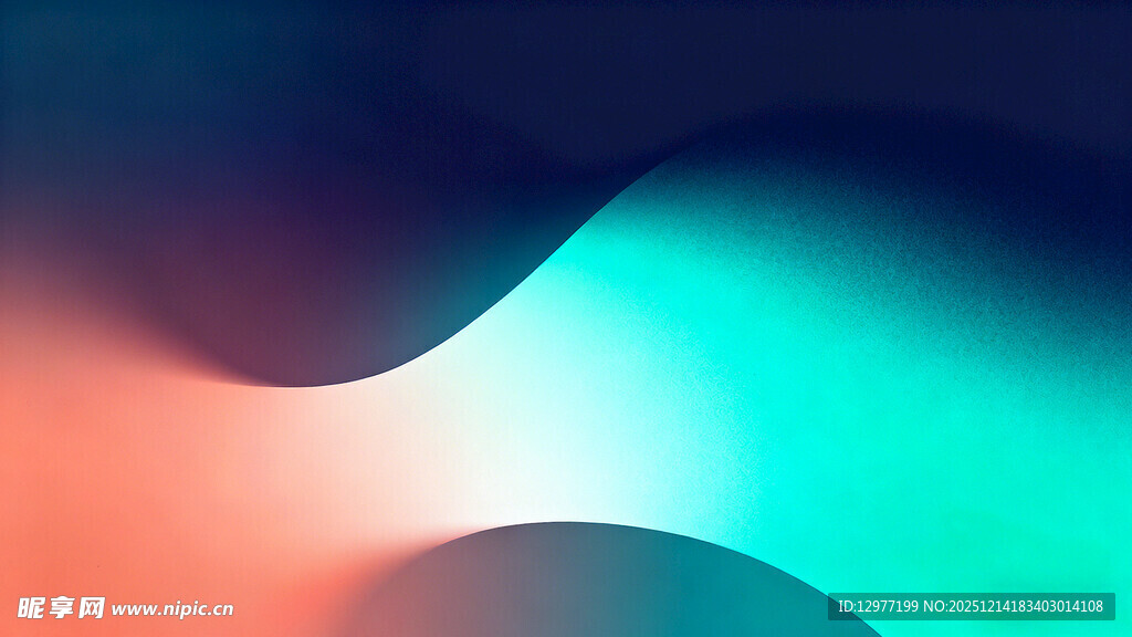 渐变色彩抽象波浪背景图