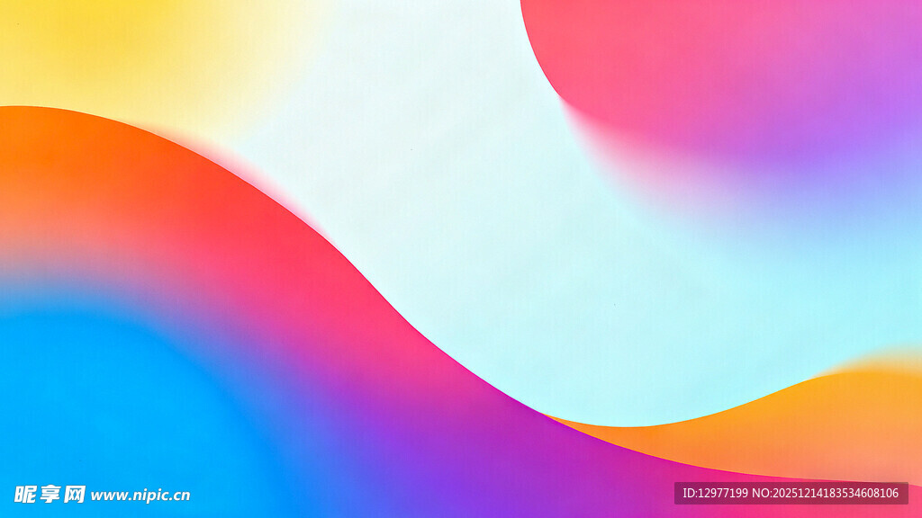 多彩渐变流体抽象背景图