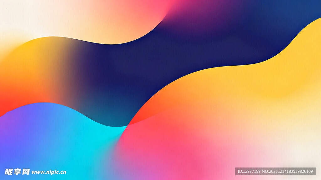 多彩流体渐变抽象背景图
