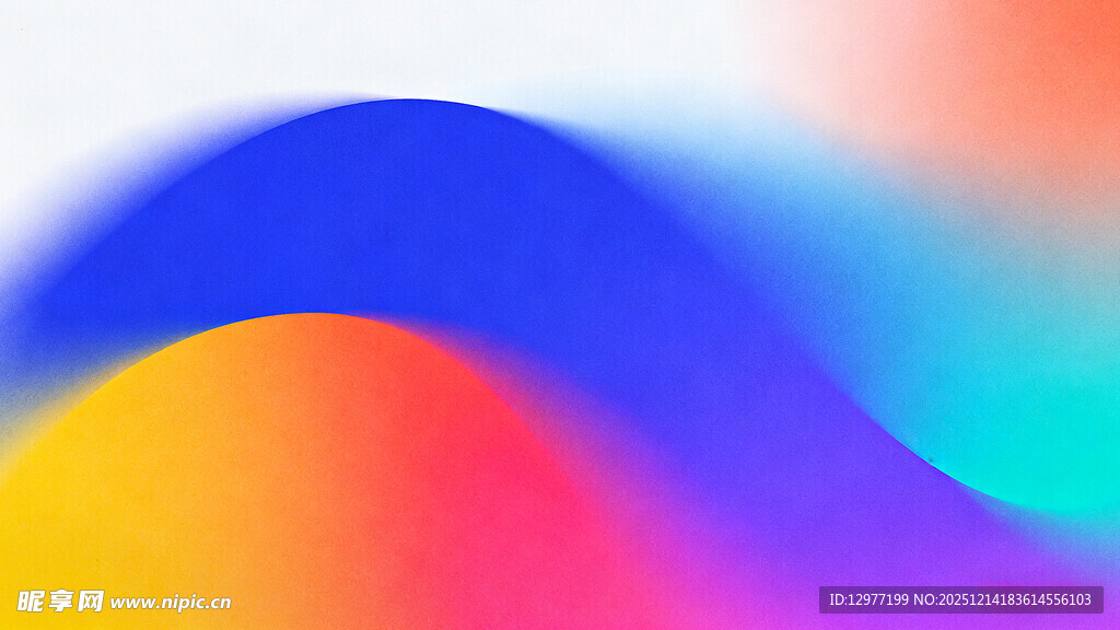 多彩渐变流体抽象背景图