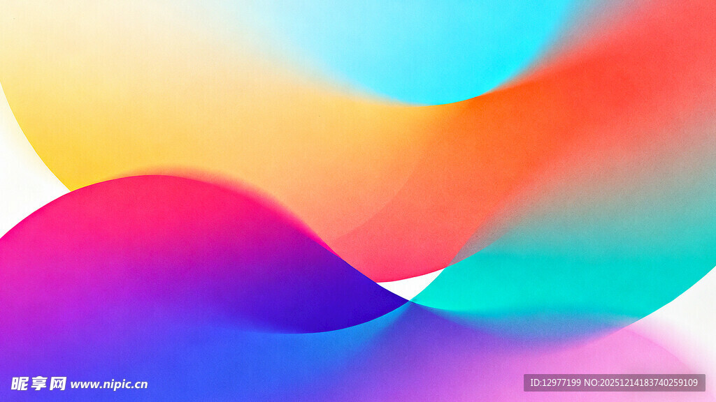 多彩渐变流体抽象背景图