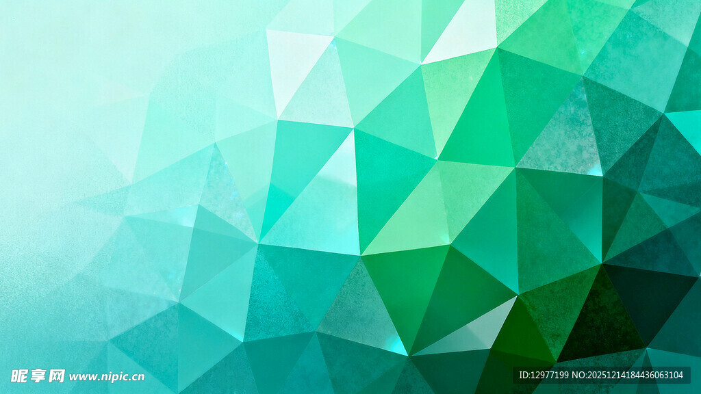 绿色多边形几何背景图案