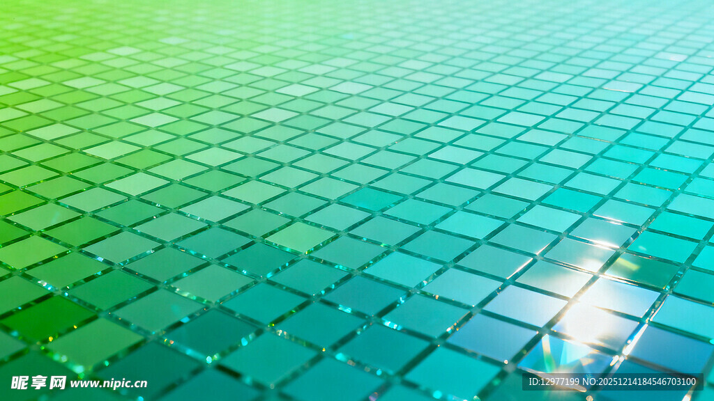 绿色马赛克瓷砖背景图
