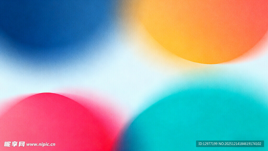 多彩圆形模糊背景图案