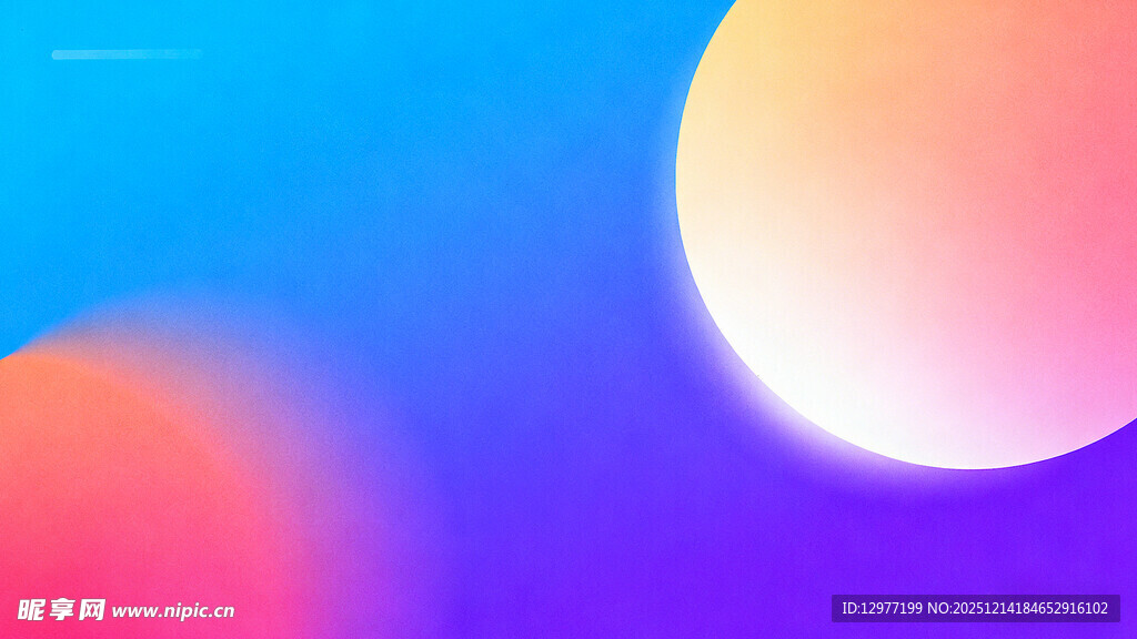梦幻渐变圆形背景画面