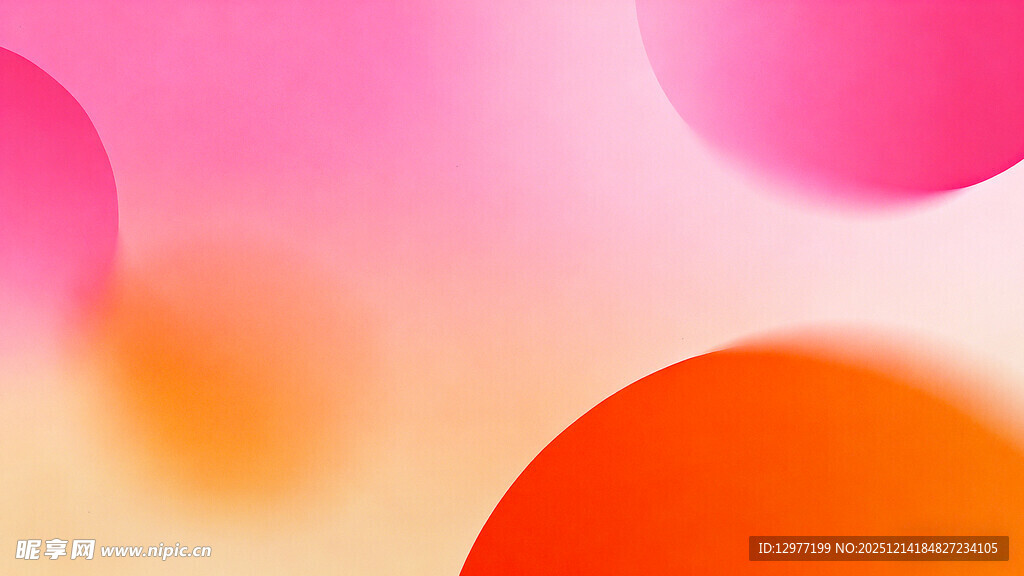 梦幻渐变多彩圆形背景图