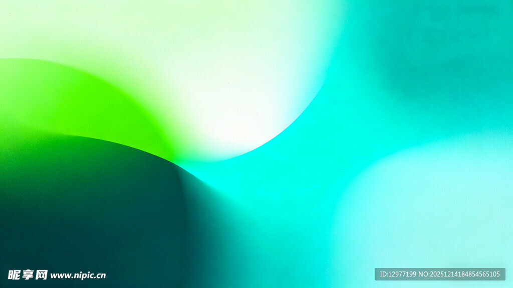 渐变绿蓝流体抽象背景
