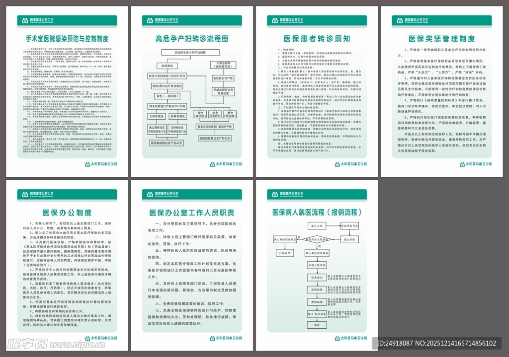 医院管理制度 医院展板