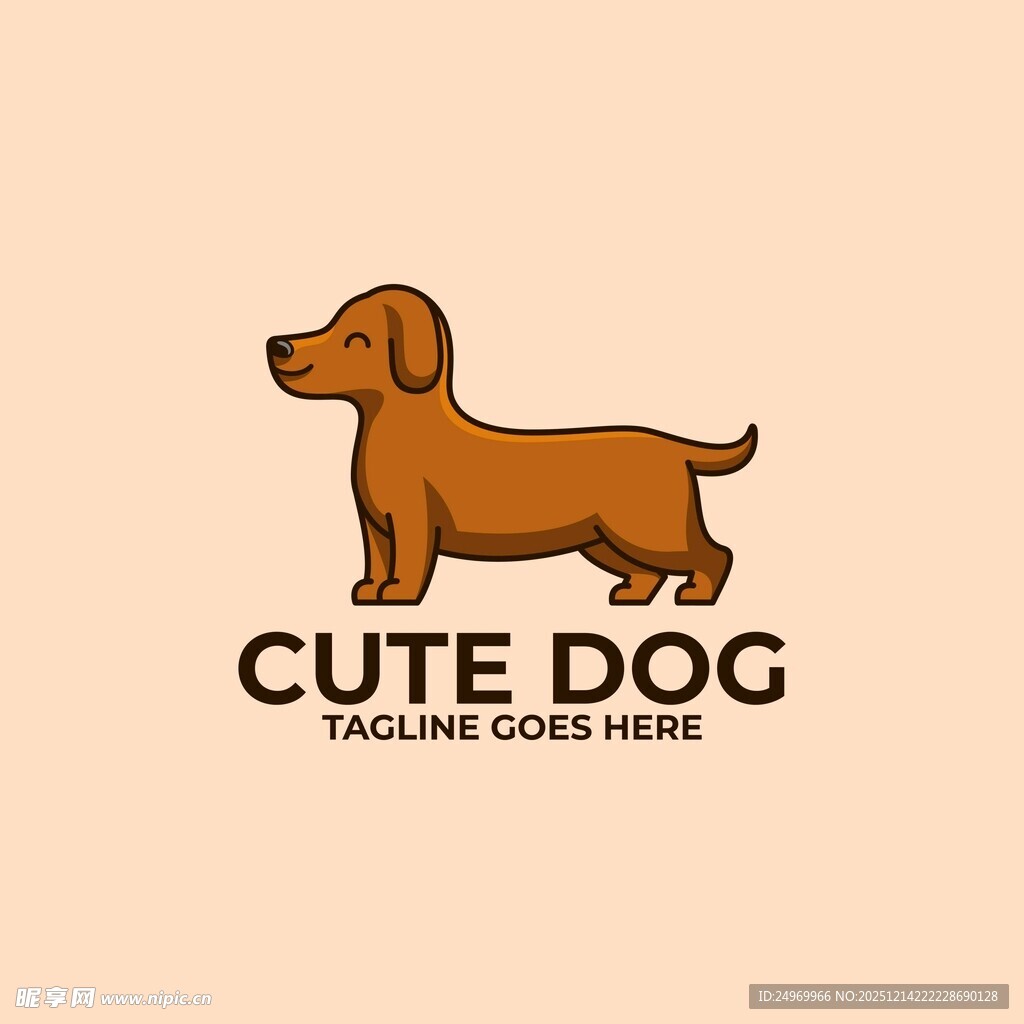 可爱小狗标志设计