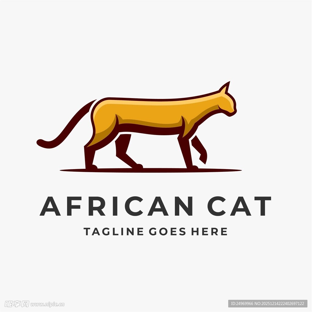 非洲猫标志设计
