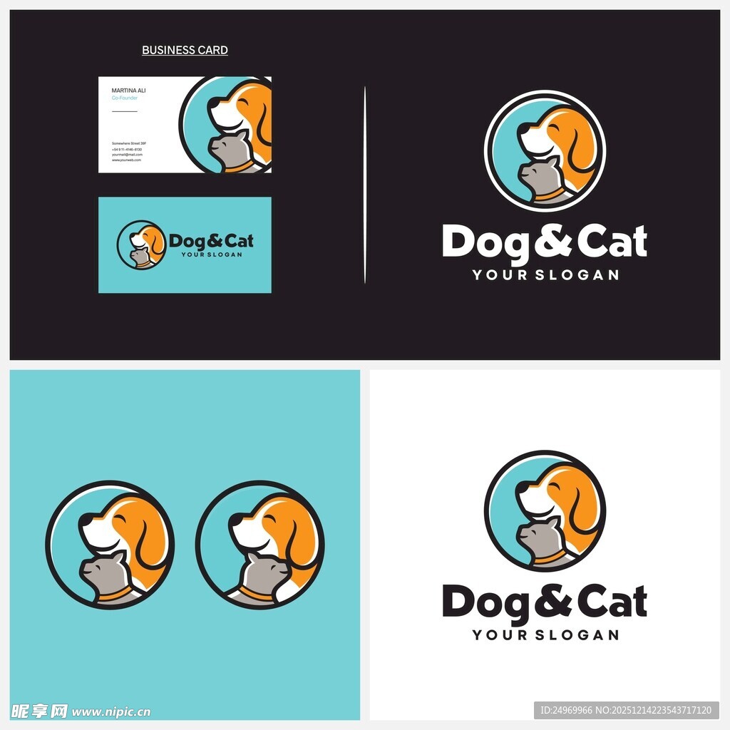 猫狗主题标志设计