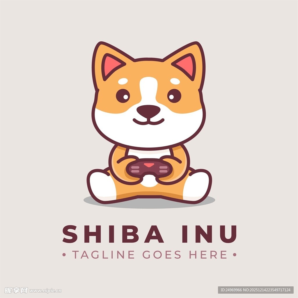 可爱柴犬卡通形象