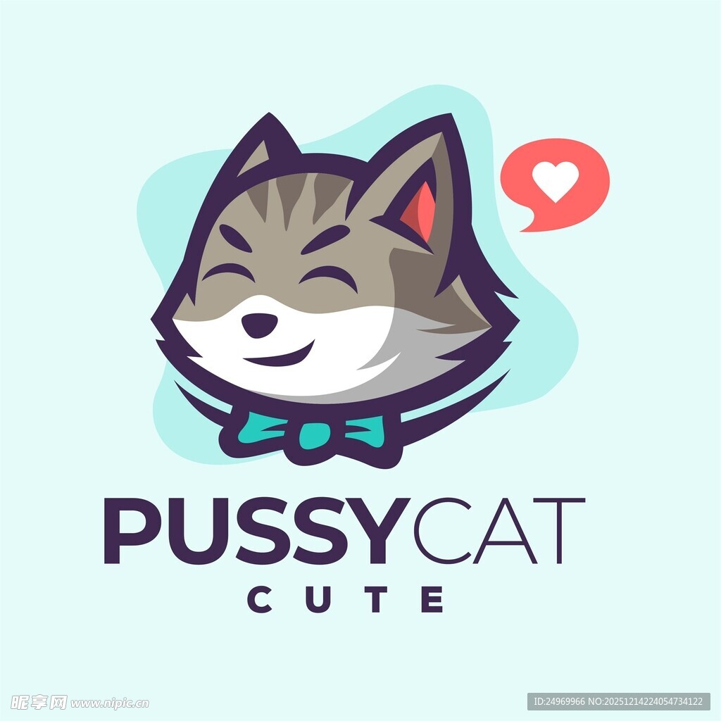 可爱猫咪PUSSYCAT标志