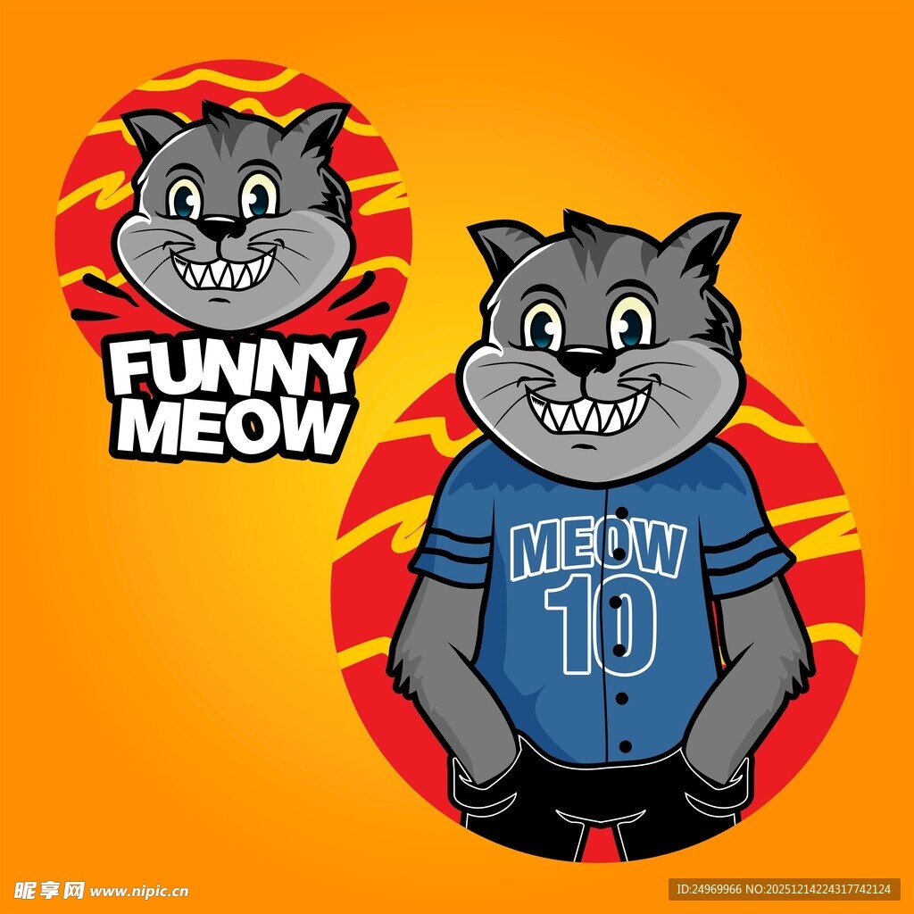 搞笑猫咪卡通形象