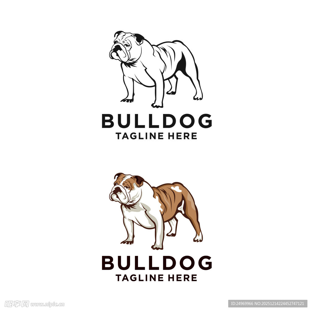 斗牛犬标志设计