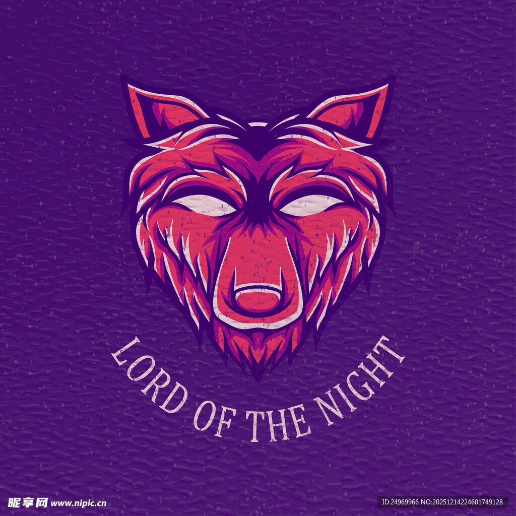 夜之主宰狼头图案