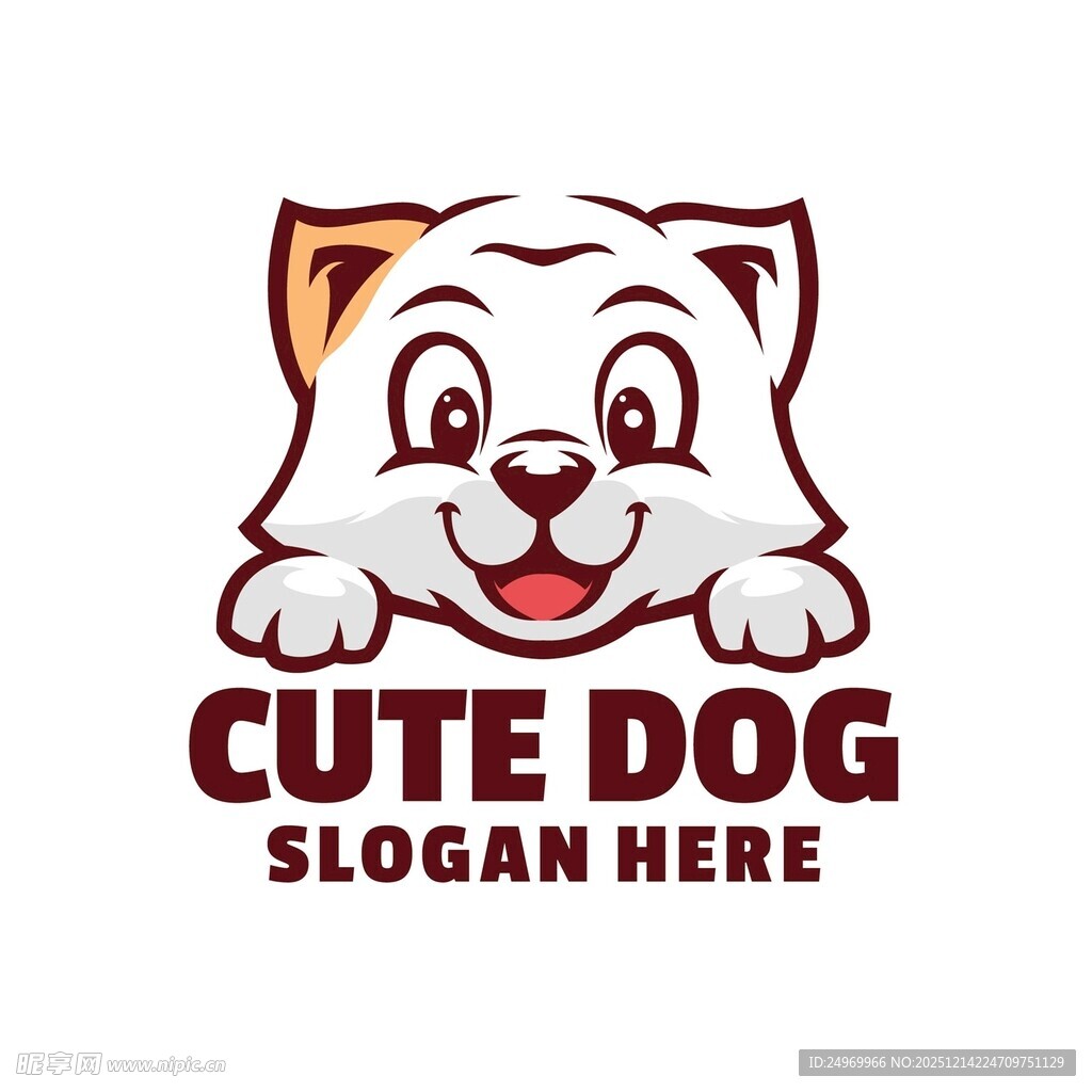 可爱小狗标志设计