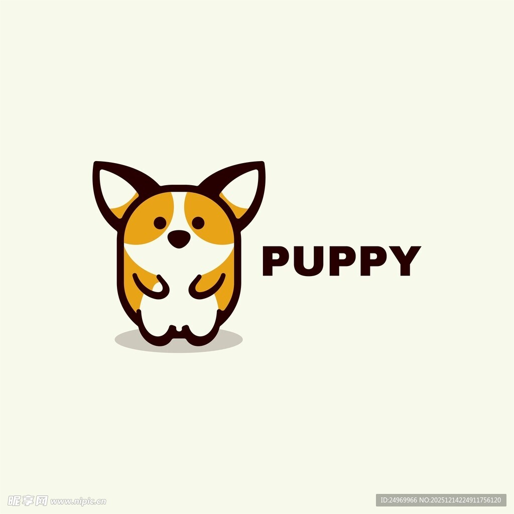 可爱柯基小狗图标