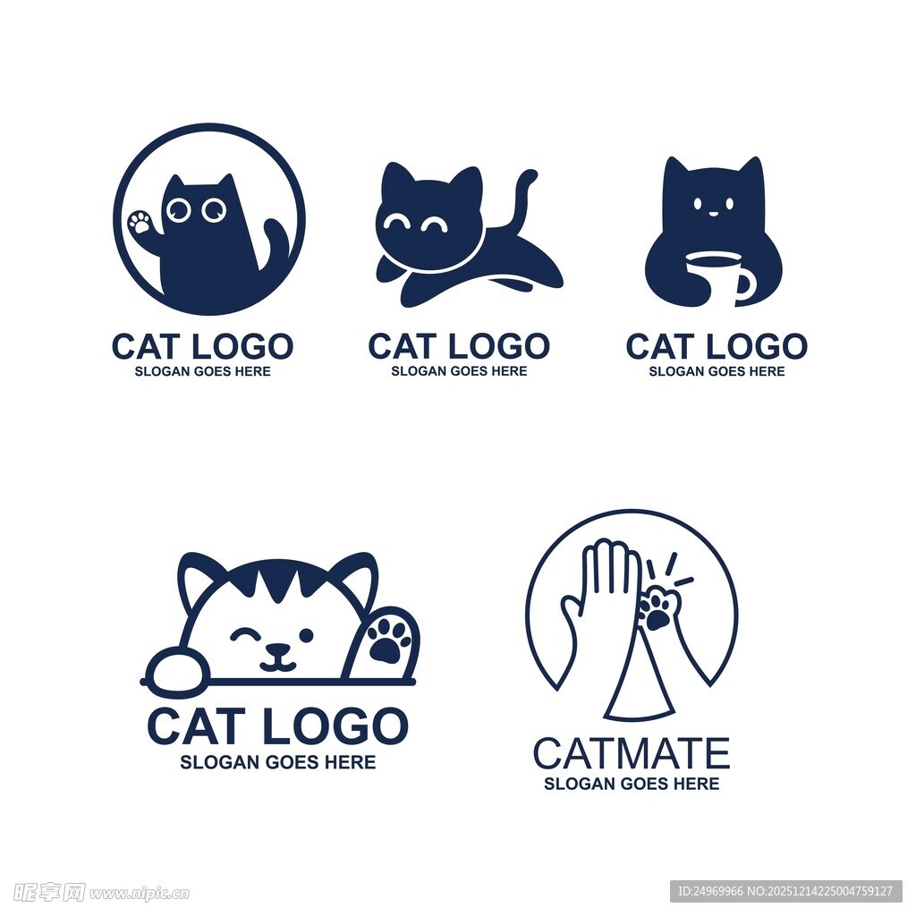 猫咪标志设计集合