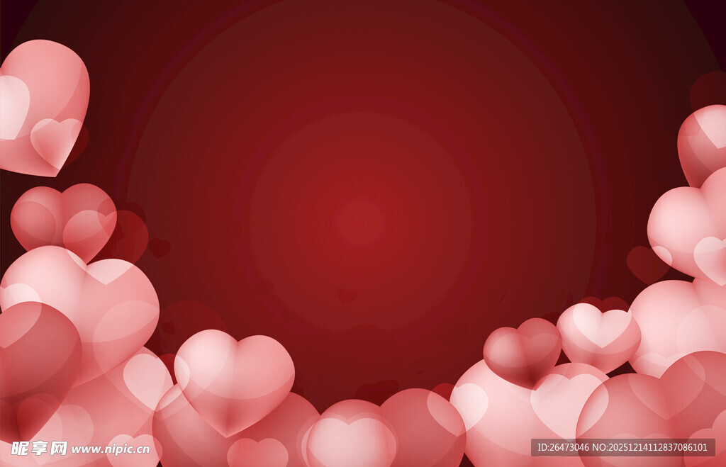 浪漫红心背景