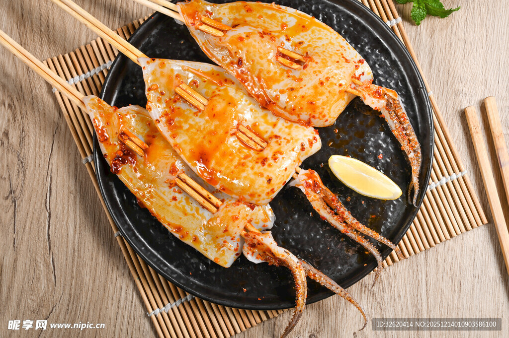 烤鱿鱼串