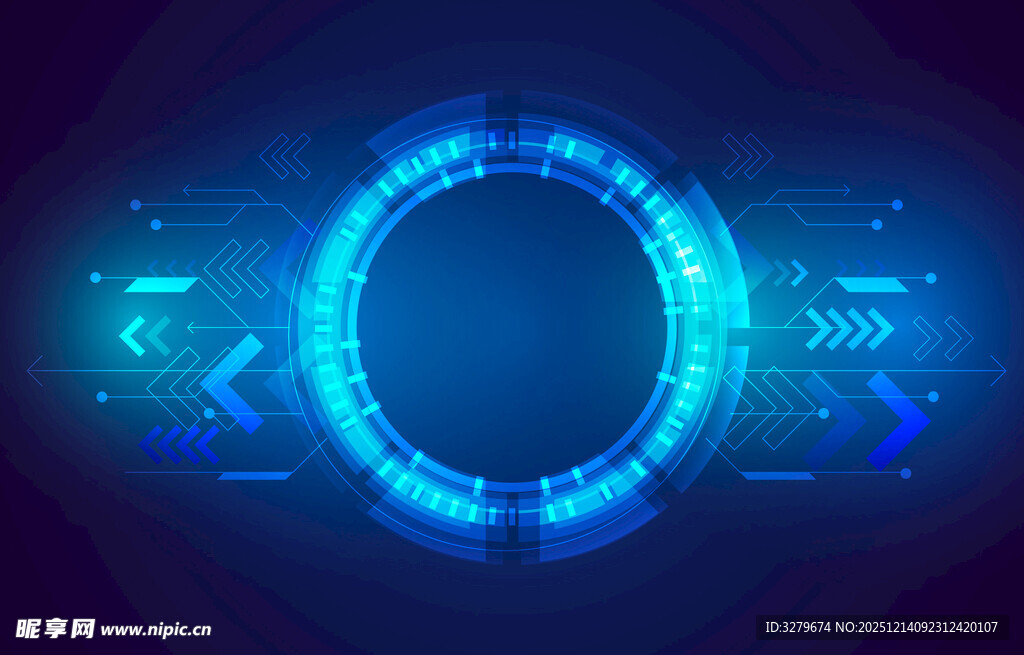 蓝色科技圆环