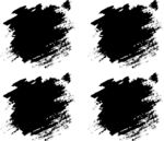 黑色墨痕笔触素材