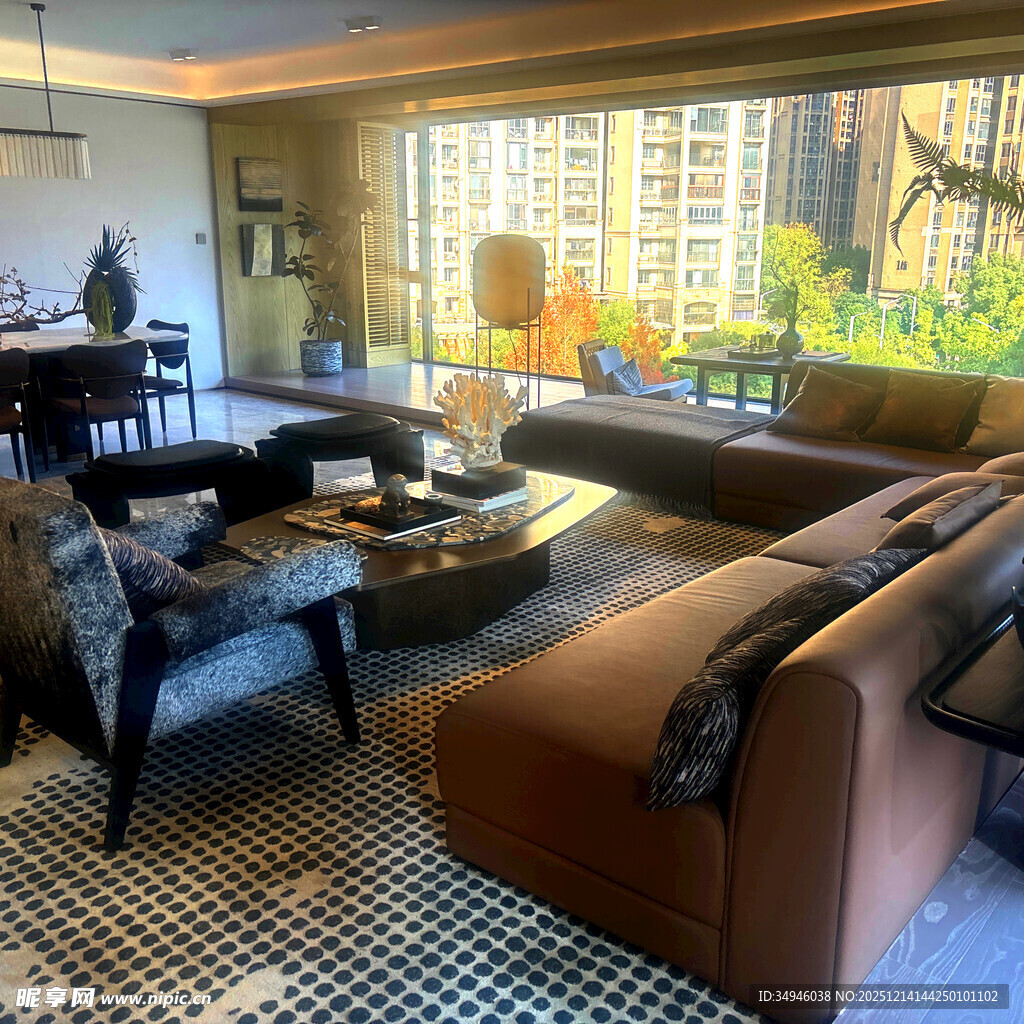 现代奢华客厅室内场景