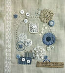 蓝白系精致手工饰品组合