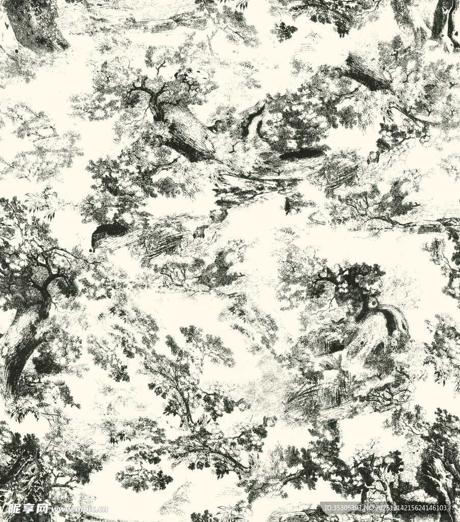 黑白抽象纹理图案