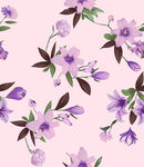 淡粉背景紫色花卉图案