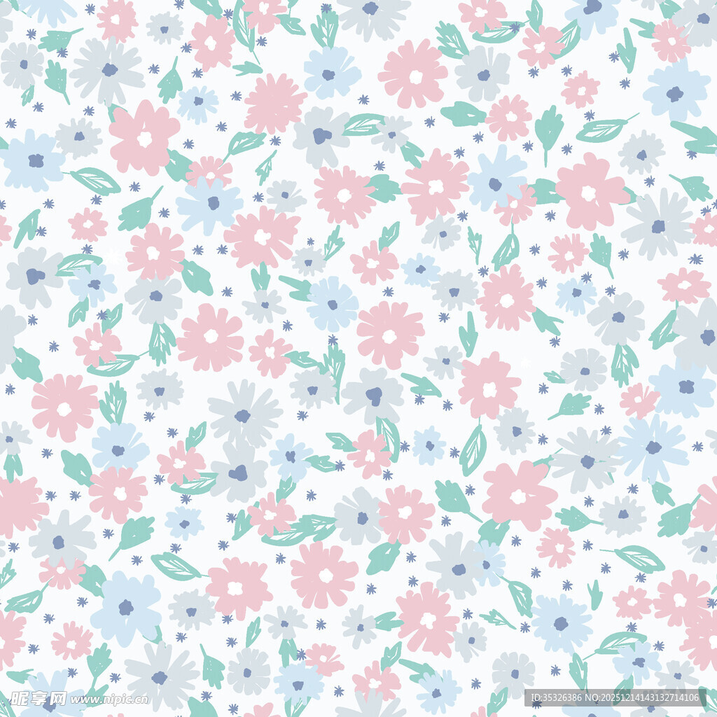 清新碎花图案背景