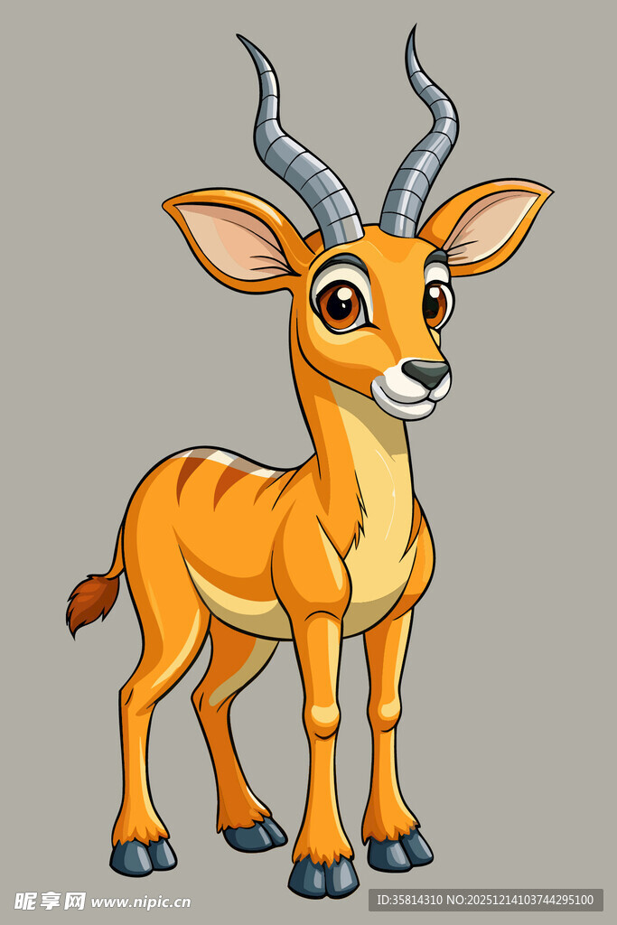 可爱羚羊卡通形象