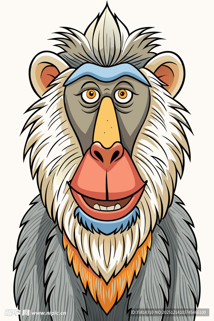 可爱狒狒卡通形象