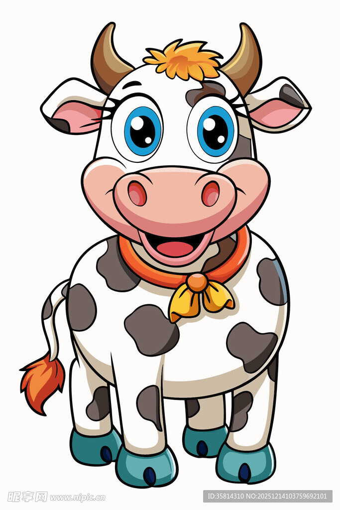 可爱卡通奶牛形象