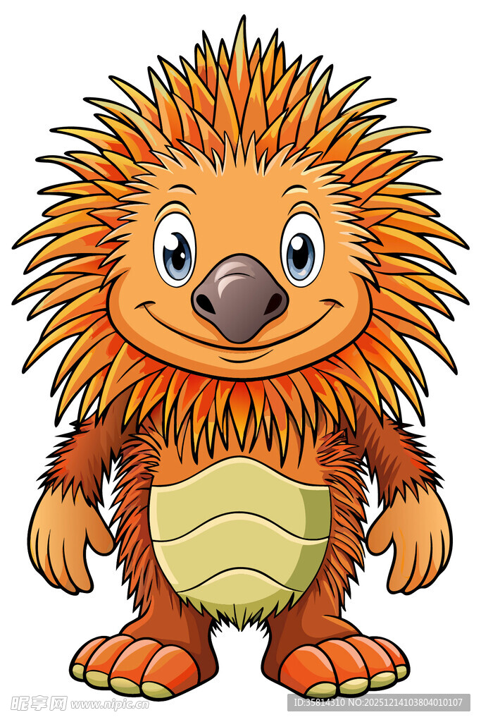 可爱刺猬卡通形象