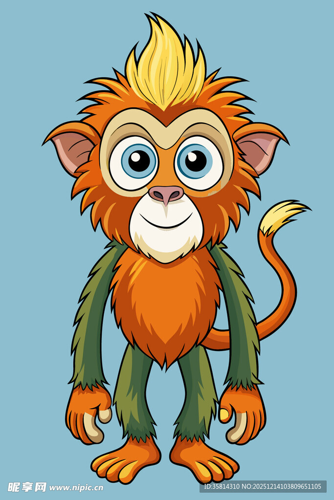 可爱卡通猴子形象