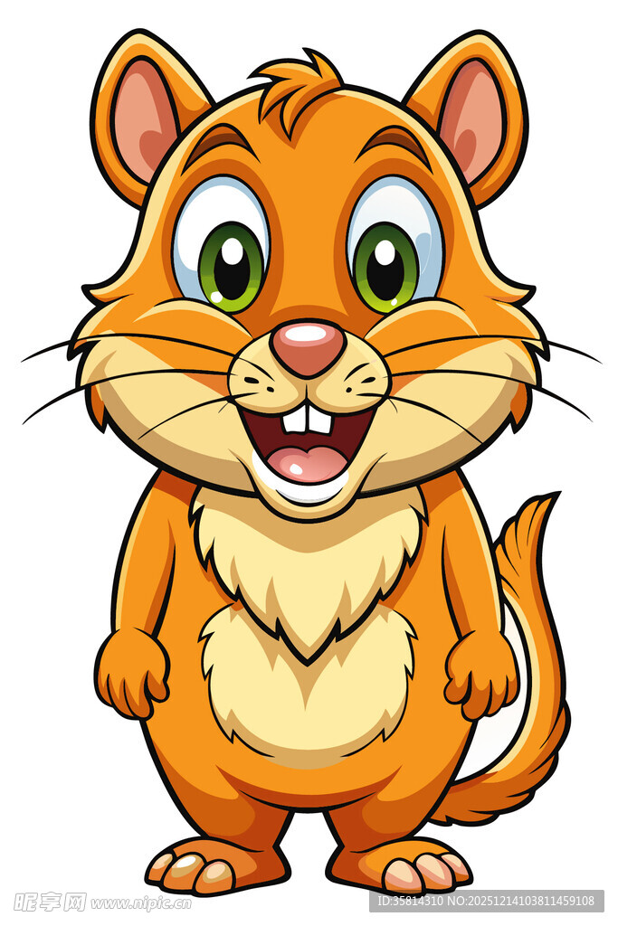 可爱橘色猫咪卡通形象