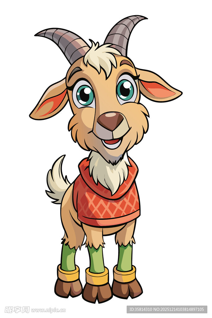 可爱山羊卡通形象