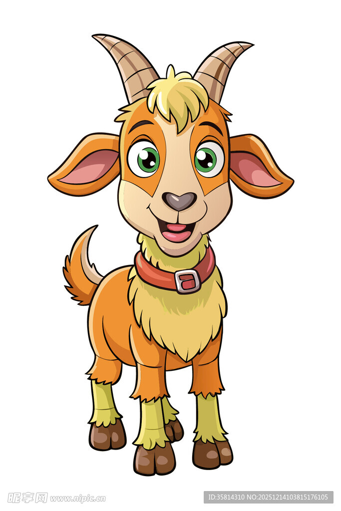 可爱卡通小山羊形象