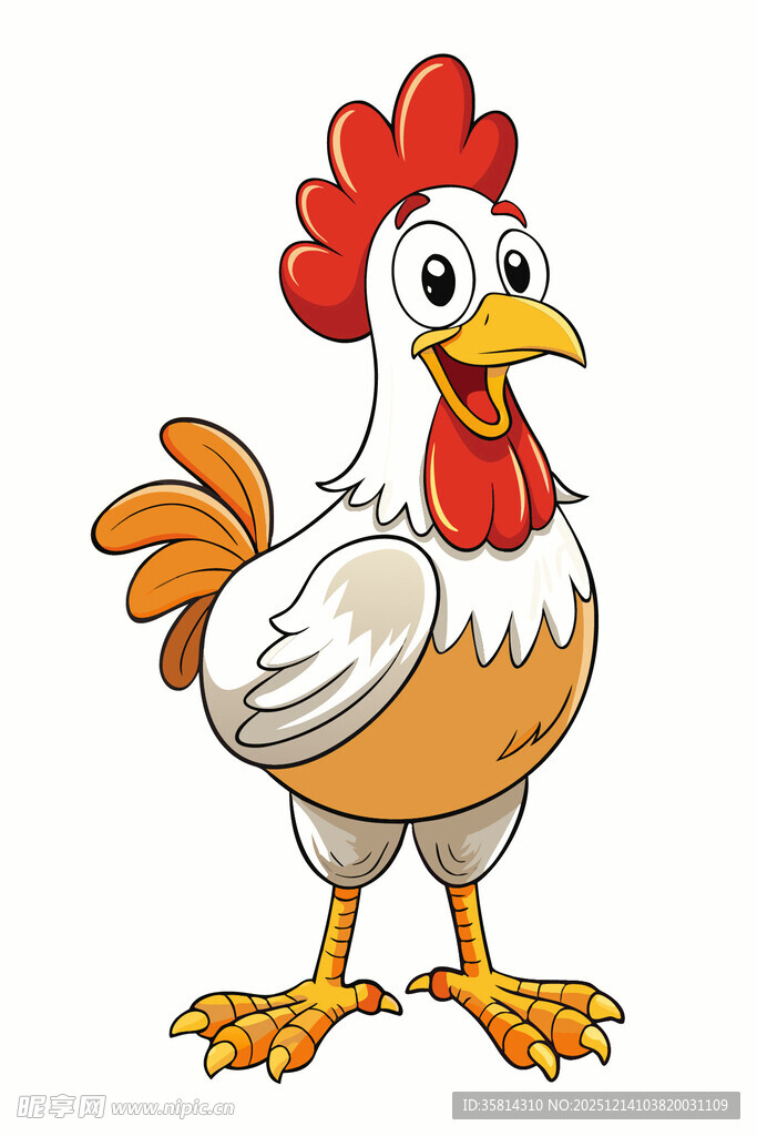 可爱卡通公鸡形象