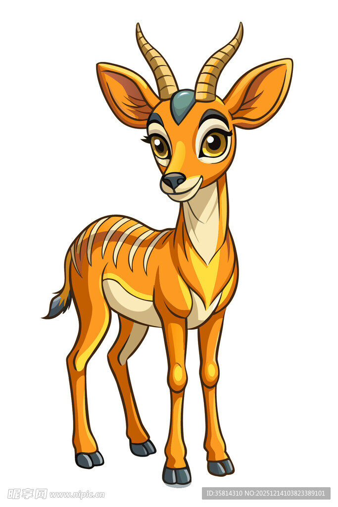 可爱卡通羚羊形象