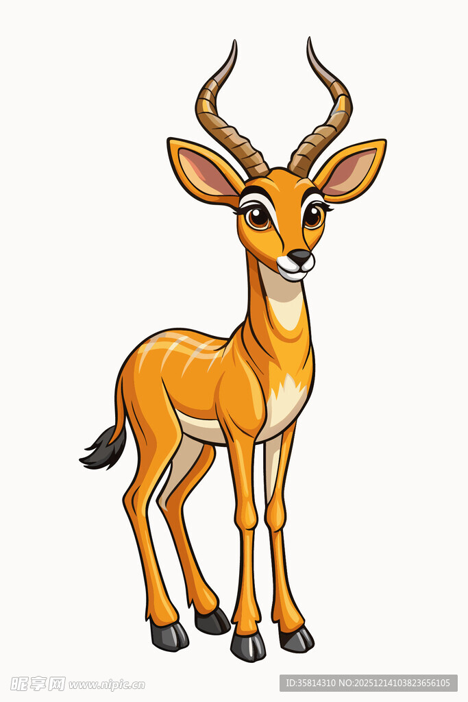 可爱卡通羚羊形象