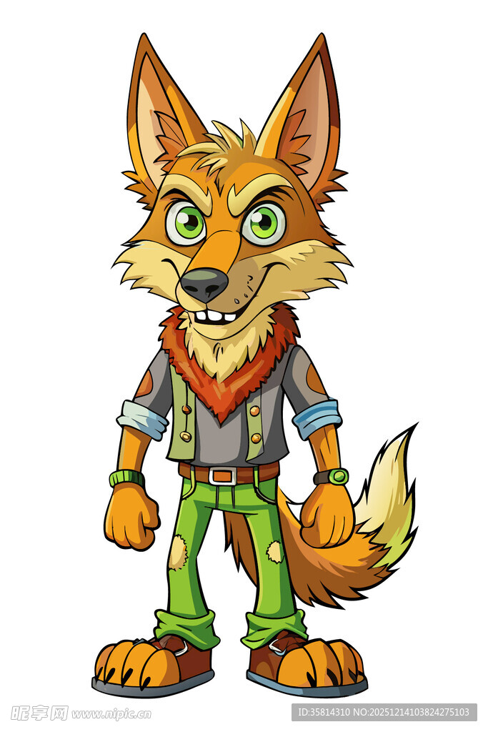 拟人化狐狸卡通形象