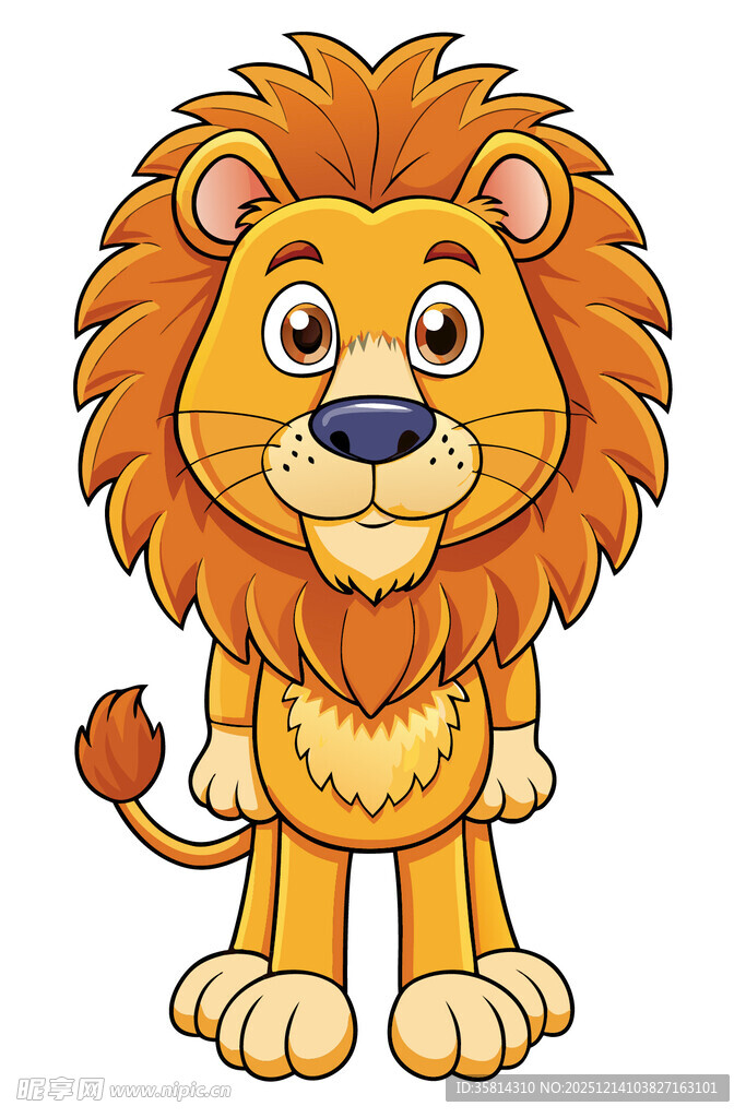 可爱卡通狮子形象