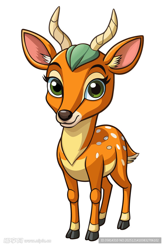 可爱小鹿卡通形象