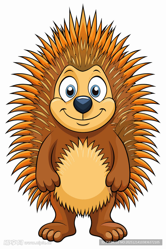 可爱卡通刺猬形象