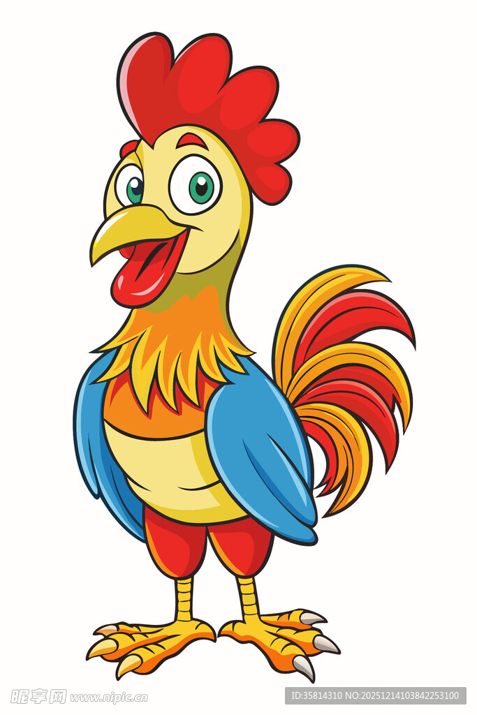 可爱卡通公鸡形象