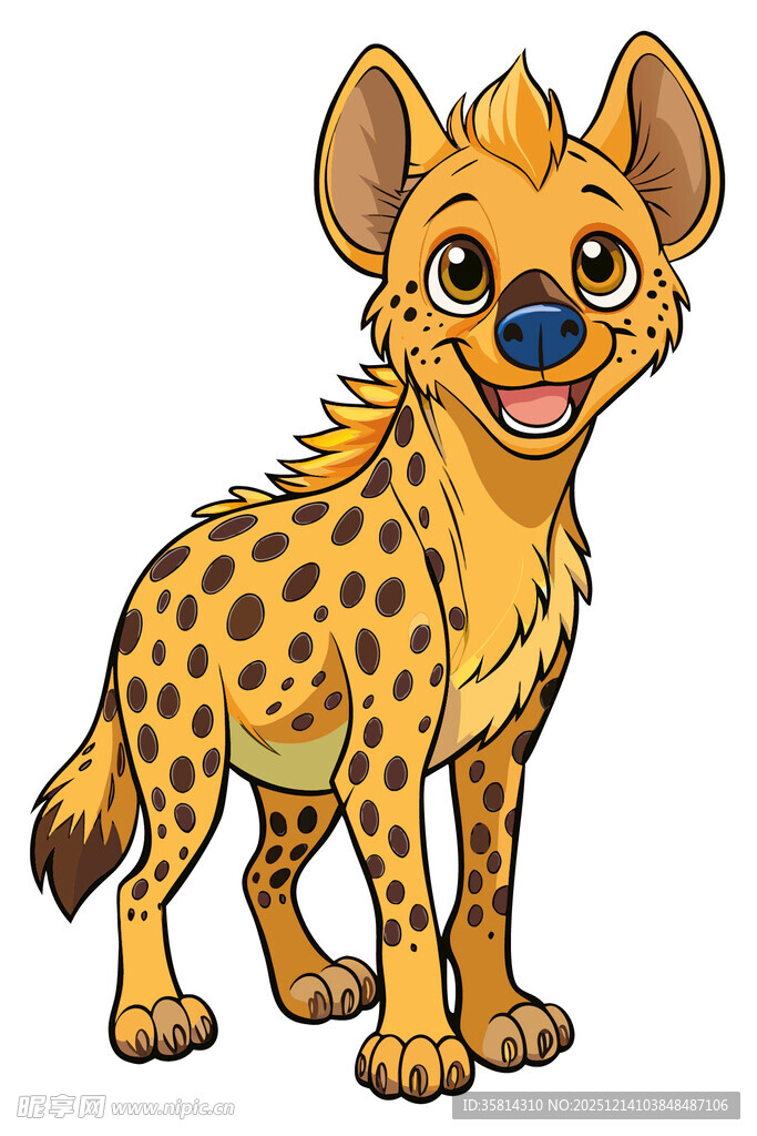 可爱斑点鬣狗卡通形象